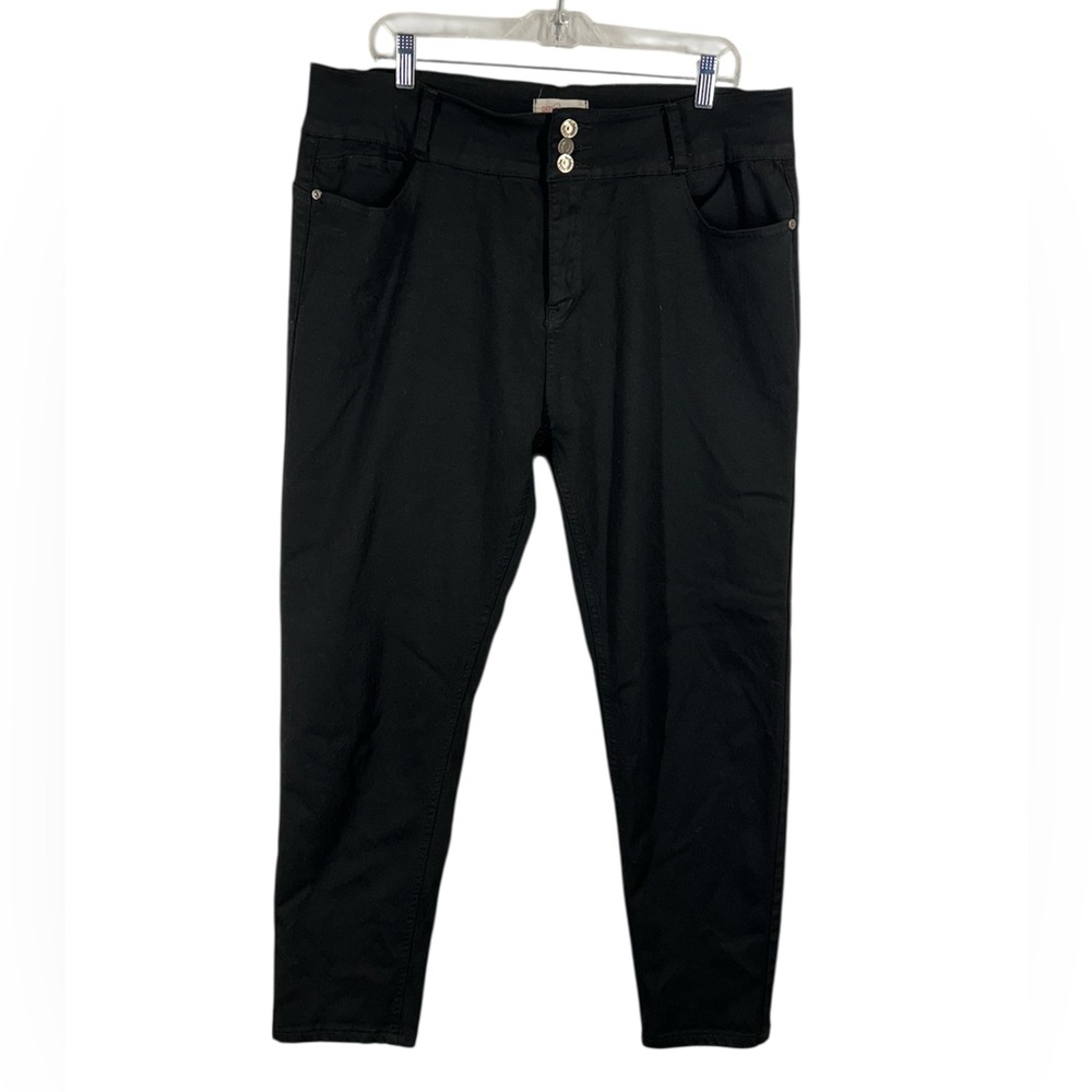 Red Bottoms Black Ankle Pants Plus Size 22